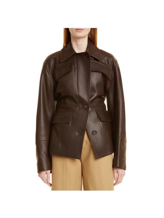 Vince Jackets & Blazers - Vince 100% Lamb Leather Safari Jacket in Brown, Size M New w/Tag Retail $1495